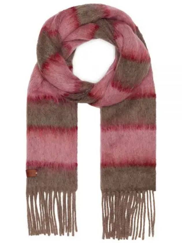 Striped Wool Mohair Muffler Pink - MARNI - BALAAN 2