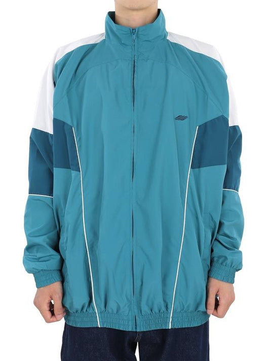 Men s panel track clothing jacket blue green MRSS23132 TEALWHITE - MARTINE ROSE - BALAAN 1