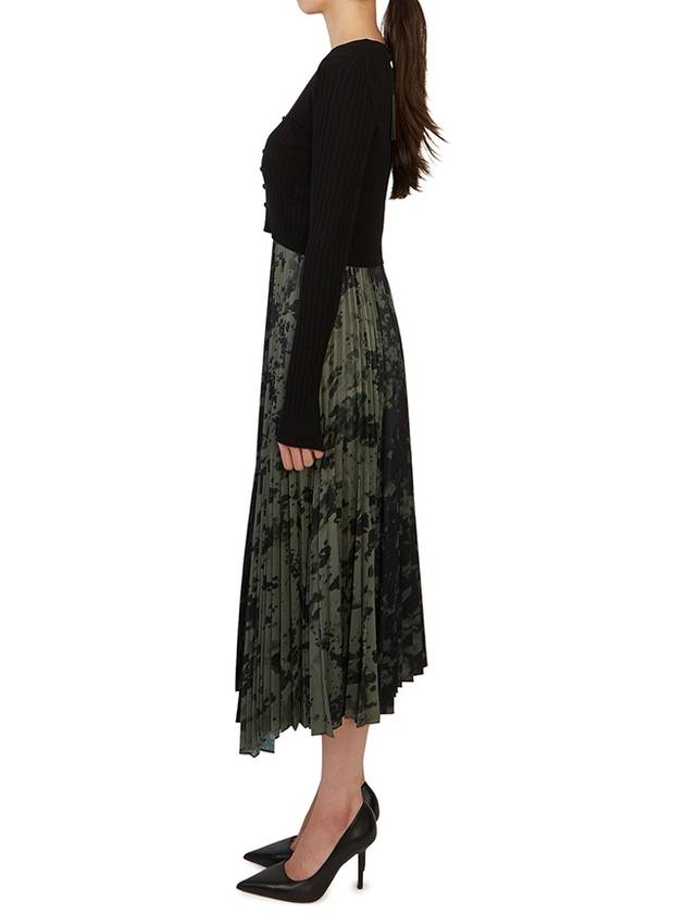 Women's Leo and Kia Long Dress Black Khaki - ALLSAINTS - BALAAN 4