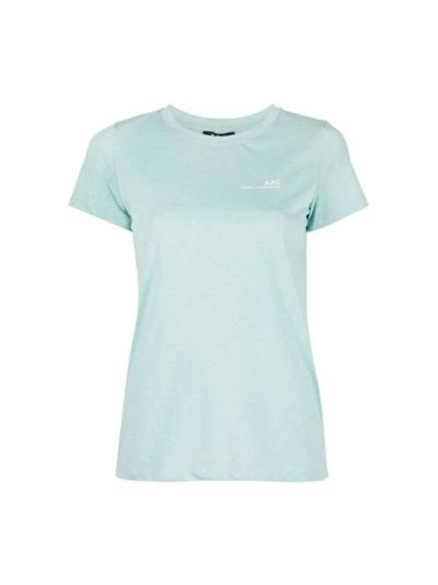 Women's Small Logo Short Sleeve T-Shirt Light Blue - A.P.C. - BALAAN 2