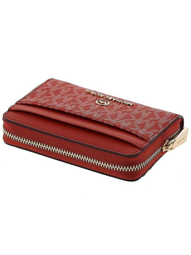 Jet Set Small Logo Card Wallet Red - MICHAEL KORS - BALAAN 5