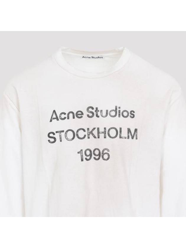 Stamp Logo Long Sleeve T-Shirt Dusty White - ACNE STUDIOS - BALAAN 5