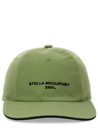 baseball logo embroidered ball cap green - STELLA MCCARTNEY - BALAAN 2