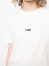 Micro Logo Short Sleeve T-Shirt Ivory - MSGM - BALAAN 4