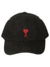 De Coeur Small Heart Logo Ball Cap Dark Grey - AMI - BALAAN 2