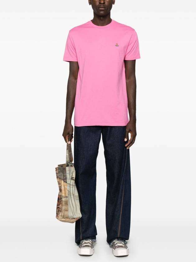 ORB Logo Cotton Short Sleeve T-Shirt Pink - VIVIENNE WESTWOOD - BALAAN 3