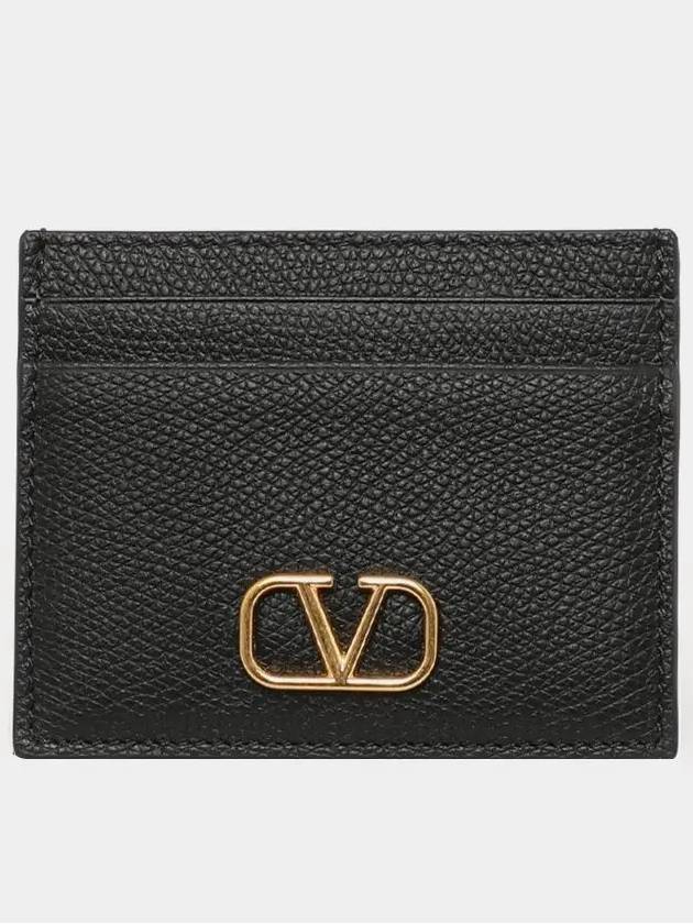 V logo leather women s card wallet 5W0P0V32 SNP 0NO - VALENTINO - BALAAN 1