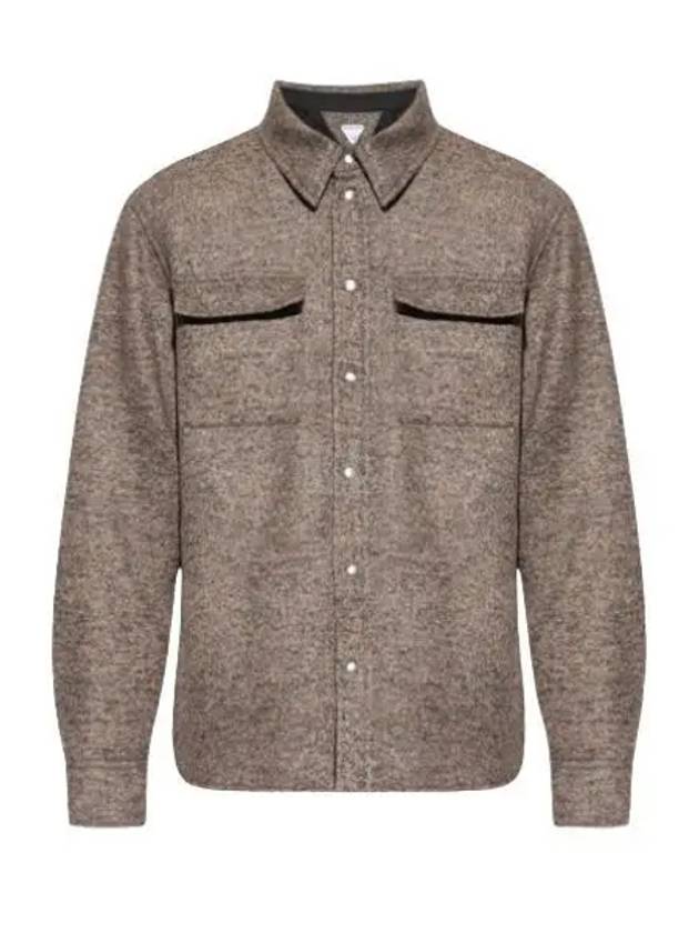 Wool Long Sleeve Shirt Brown - BOTTEGA VENETA - BALAAN 2