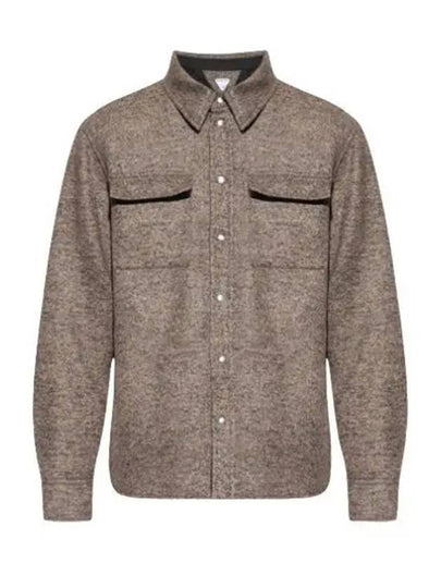 Wool Long Sleeve Shirt Brown - BOTTEGA VENETA - BALAAN 2