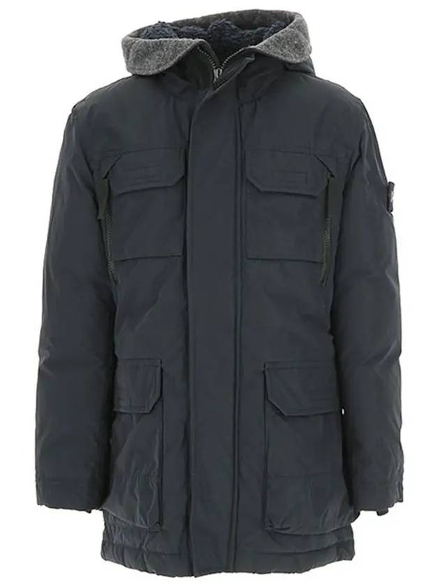 Kids Waffen Hooded Padded Jacket Navy 691640634 V0020 - STONE ISLAND - BALAAN 1