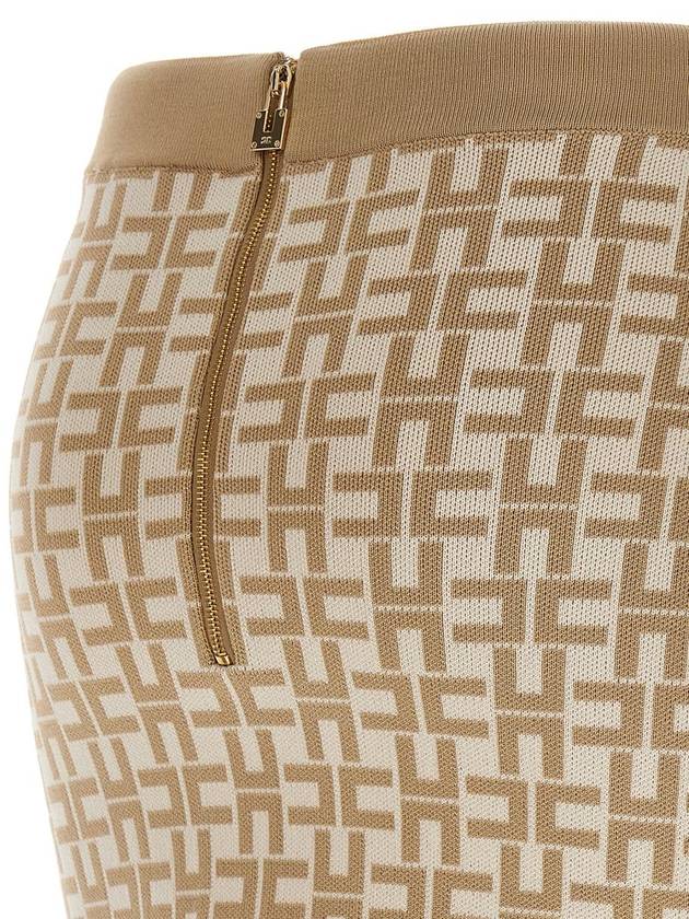 Elisabetta Franchi Jacquard Logo Skirt - ELISABETTA FRANCHI - BALAAN 4