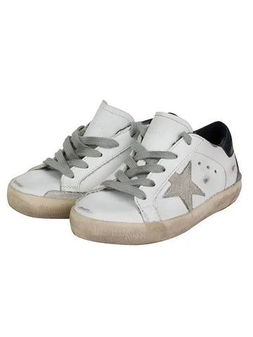 Kids Dark Blue Tab Superstar Low Top Sneakers White - GOLDEN GOOSE - BALAAN 1