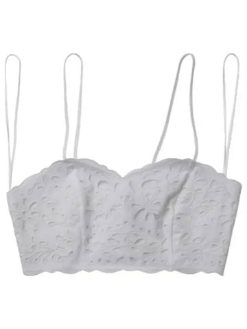 Embroidered bustier white - CHLOE - BALAAN 1