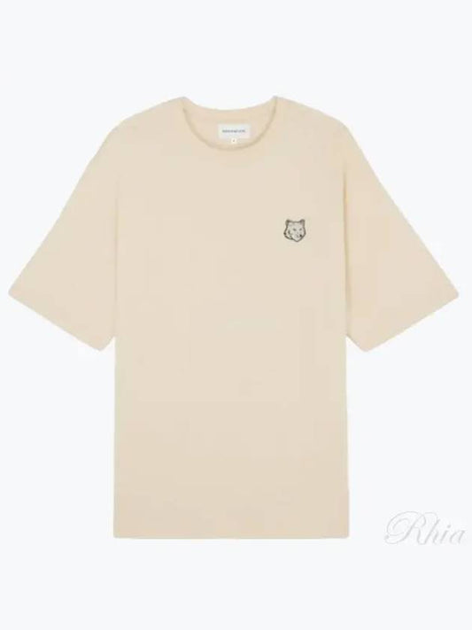 Bold Fox Head Patch Oversized Short Sleeve T-Shirt Beige - MAISON KITSUNE - BALAAN 2