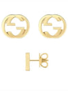 Interlocking G Stud Earrings Gold - GUCCI - BALAAN 2