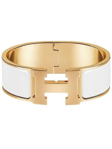 Clic Clac H Bracelet Gold Blanc - HERMES - BALAAN 1