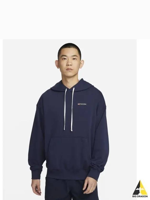 Track Club Dry Fit Fleece Running Pullover M Midnight Navy Summit White FN3396 410 - NIKE - BALAAN 1