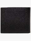 Logo Plaque Calf Leather Half Wallet Black - DOLCE&GABBANA - BALAAN 4