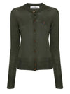 Bea Embroidered Logo Cardigan Green - VIVIENNE WESTWOOD - BALAAN 2