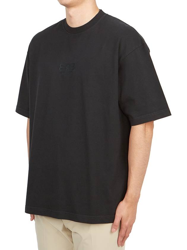 BB Embroidered Logo Short Sleeve T-Shirt Black - BALENCIAGA - BALAAN 3