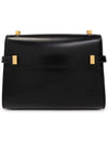 Manhattan Mini Embossed Gold-Tone Logo Leather Cross Bag Black - SAINT LAURENT - BALAAN 4