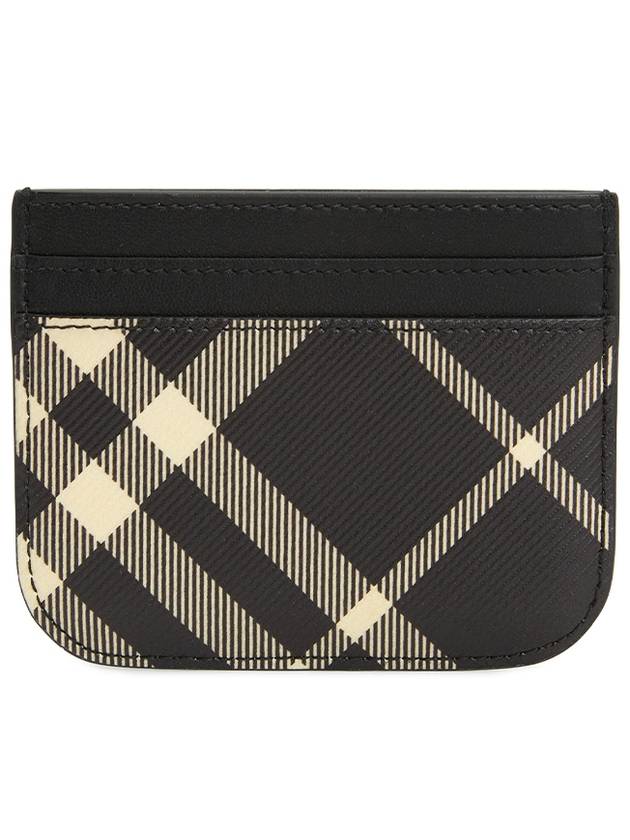 Check Print Card Wallet Black - BURBERRY - BALAAN 3