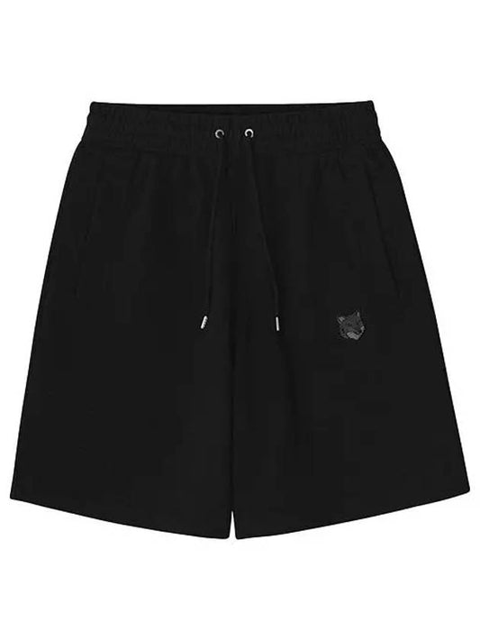 Bold Fox Head Patch Oversized Jog Shorts Black - MAISON KITSUNE - BALAAN 2