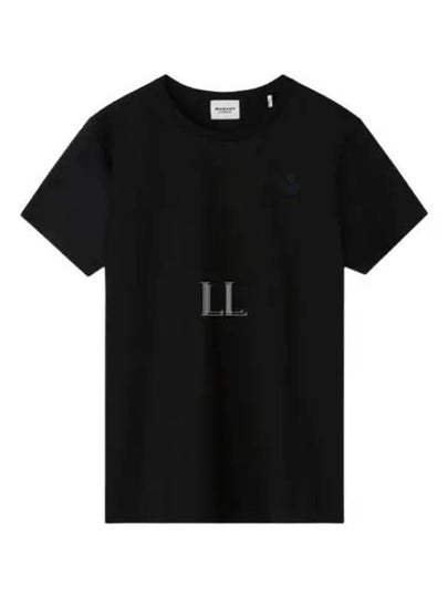 Aby Logo Short Sleeve T-Shirt Black - ISABEL MARANT - BALAAN 2