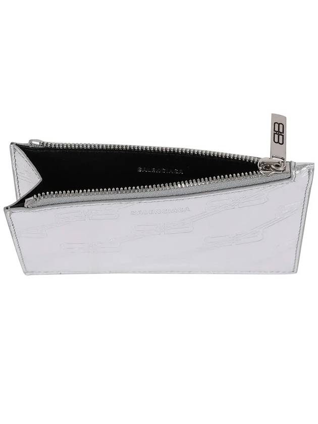 Embossed Monogram Card Wallet Silver - BALENCIAGA - BALAAN 6