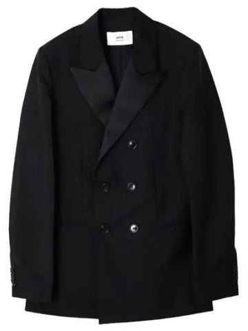 Double breasted smoking jacket men s coat - AMI - BALAAN 1