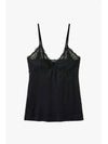 UNDERWEAR Women s Flower Embroidery Lace Tank Top Black - EMPORIO ARMANI - BALAAN 1