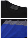 Men's Round Neck Wool Knit Top Black - LES HOMMES - BALAAN 7