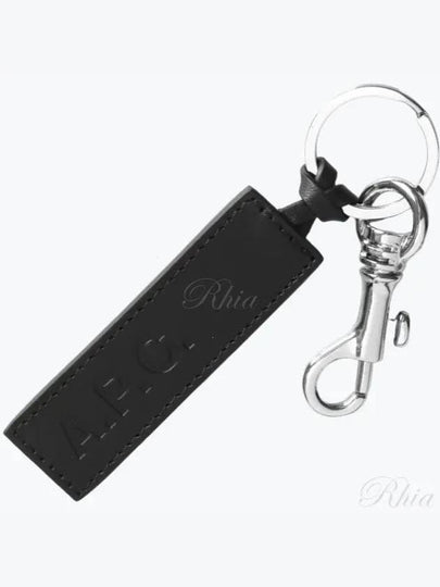 Logo Leather Key Holder Black - A.P.C. - BALAAN 2