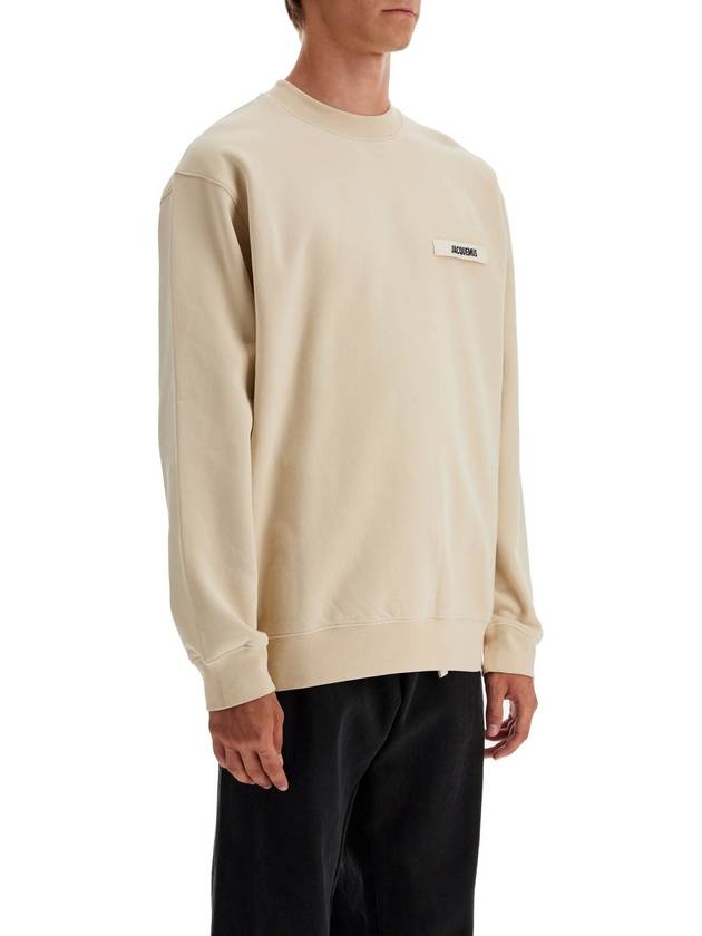 Le Gros Grain Logo Sweatshirt Beige - JACQUEMUS - BALAAN 3