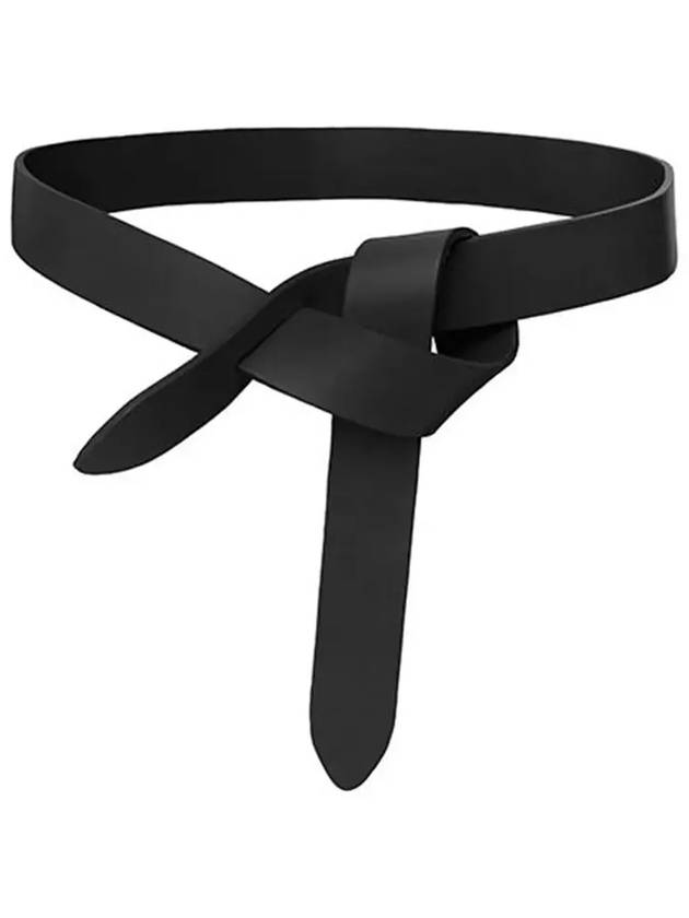 Lecce Knotted Leather Belt Black - ISABEL MARANT - BALAAN 6