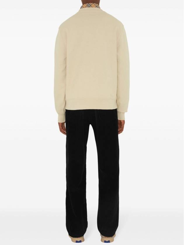 Check Label Cotton Sweatshirt Nutmeg - BURBERRY - BALAAN 5