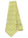 7724 OA 100 silk yellow leaf pattern tie - HERMES - BALAAN 3