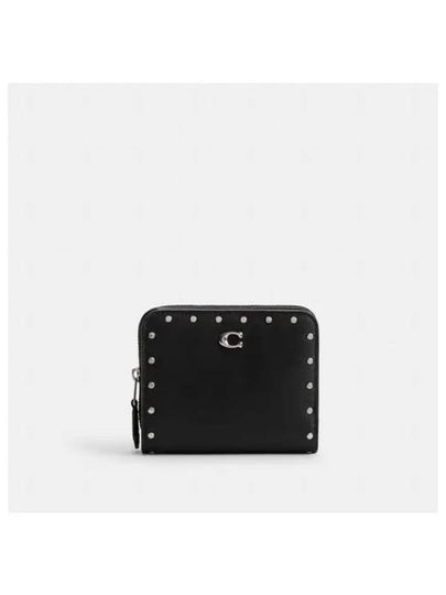 Rivets Half Wallet Black - COACH - BALAAN 2