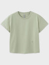 Supima Cotton Lux Crop T-Shirt Mint Green - NOIRER FOR WOMEN - BALAAN 3