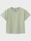 Supima Cotton Lux Crop Short Sleeve T-Shirt Mint Green - NOIRER FOR WOMEN - BALAAN 3