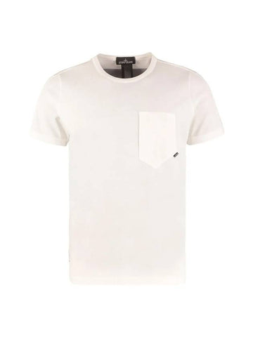 Shadow Project Pocket Short Sleeve T-Shirt White - STONE ISLAND - BALAAN 1