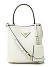 Panier Saffiano Leather Small Tote Bag White - PRADA - BALAAN 2