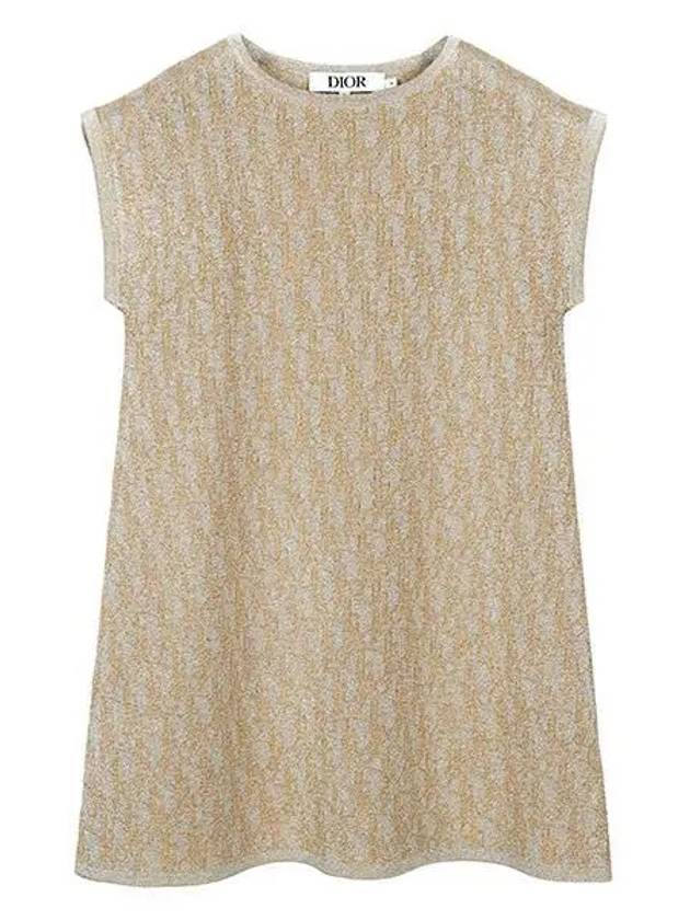 KIDS Metallic Gold Oblique Sleeveless Piece 4SBM14DRSU 296 1209045 - DIOR - BALAAN 1