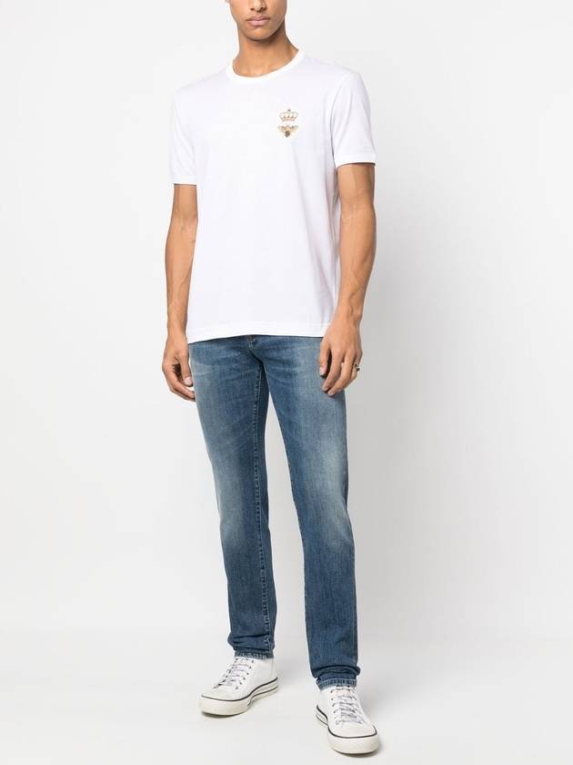 Embroidered T-Shirt G8PV1Z G7WUQW0800 B0011010166 - DOLCE&GABBANA - BALAAN 5