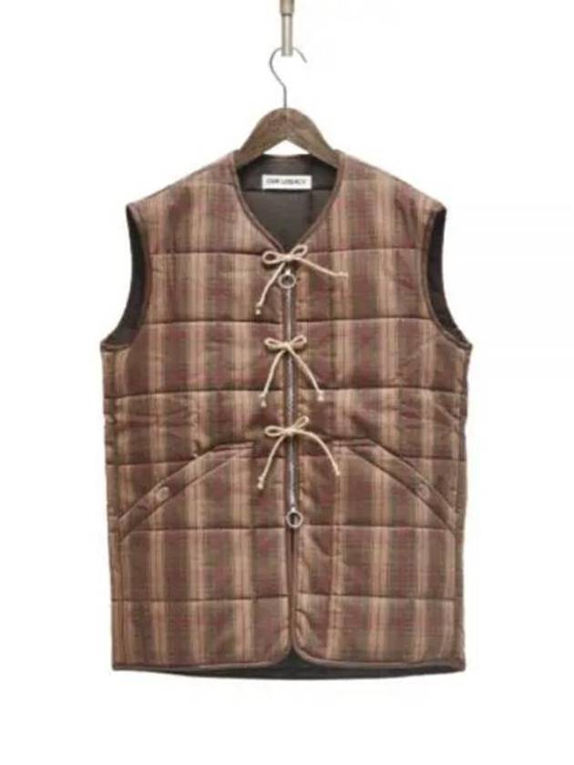 Check Padded Vest Brown - OUR LEGACY - BALAAN 2