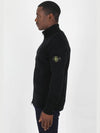 Men's Knit Zip-Up Jacket Black - STONE ISLAND - BALAAN 4