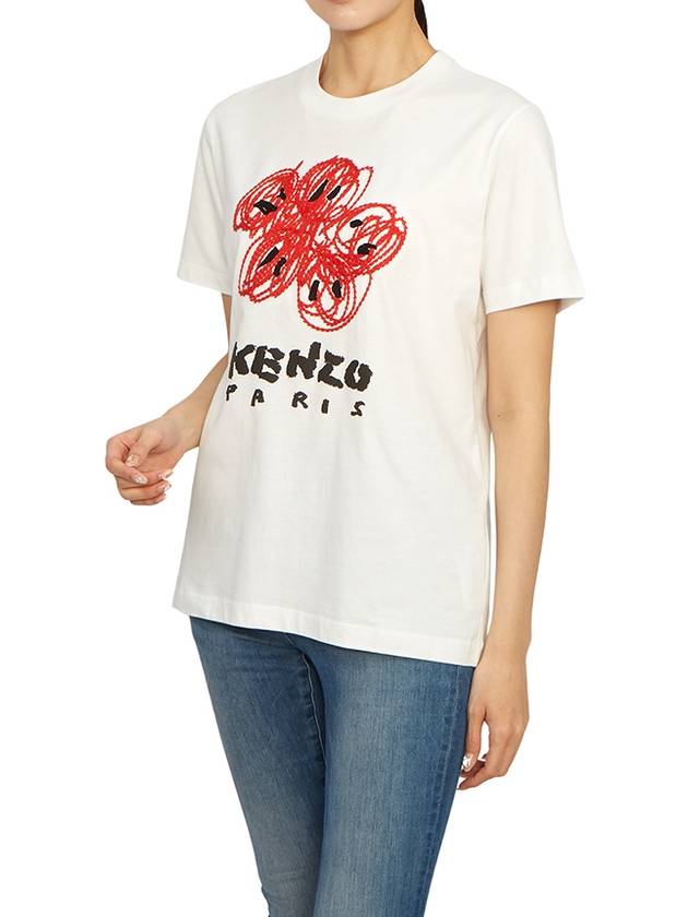 Drone Varsity Women s Short Sleeve T Shirt 2TS102 4SG 02 245 - KENZO - BALAAN 4