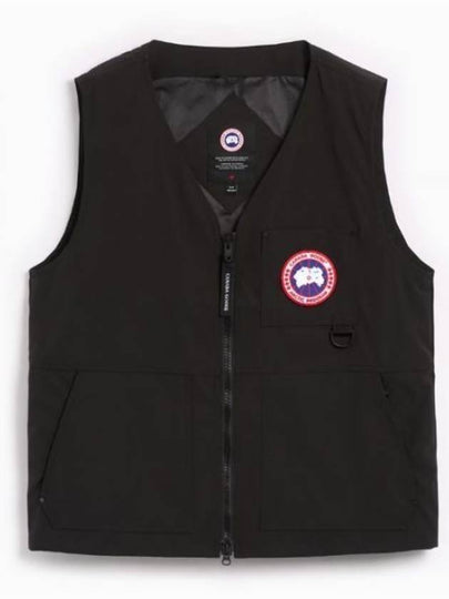 Logo Patch Zip-Up Vest Black - CANADA GOOSE - BALAAN 2