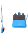 Monster Leather Shoulder Bag Blue - FENDI - BALAAN 5