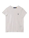 W Cotton Jersey Crew Neck Tee White - POLO RALPH LAUREN - BALAAN 1